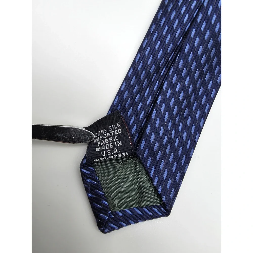 Vintage Tommy Hilfiger Silk Geometric Yellow Blue Paisley Tie 58